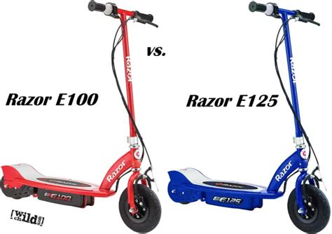 Razor e100 vs e125 Comparison Review - Wild Child Sports