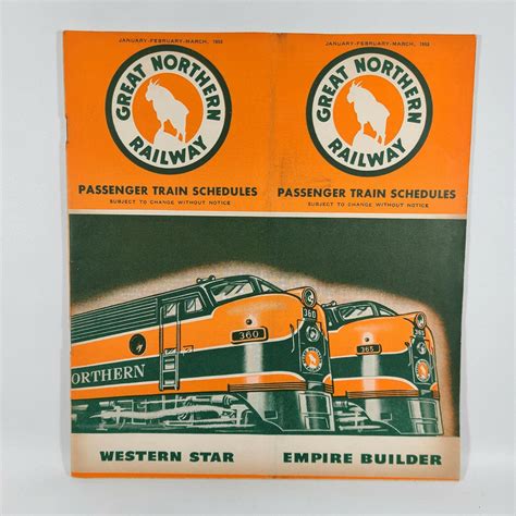 1953 Great Northern Railway Timetable Western Star Empire Builder Trains | #3790282907