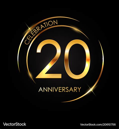 Template 20 years anniversary Royalty Free Vector Image