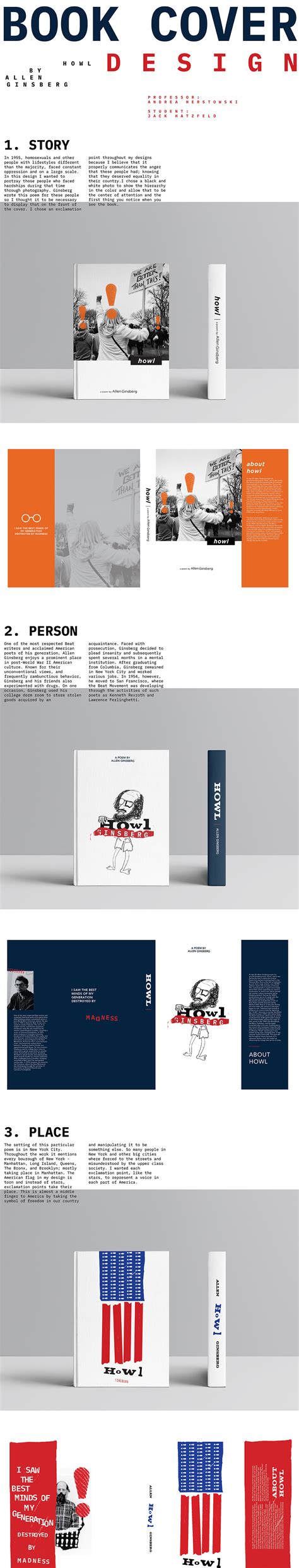 Howl by Allen Ginsberg Book Cover Design on Behance