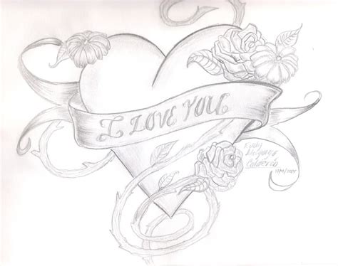 Free I Love You Drawings In Pencil With Heart, Download Free I Love You Drawings In Pencil With ...