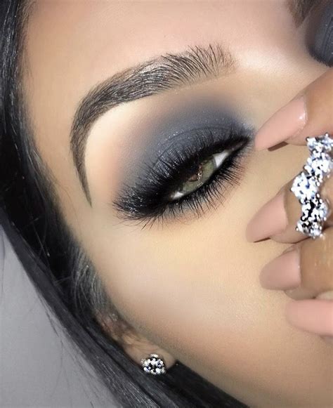 pinterest: @ nandeezy † | Grey makeup, Wedding eye makeup, Grey eye makeup