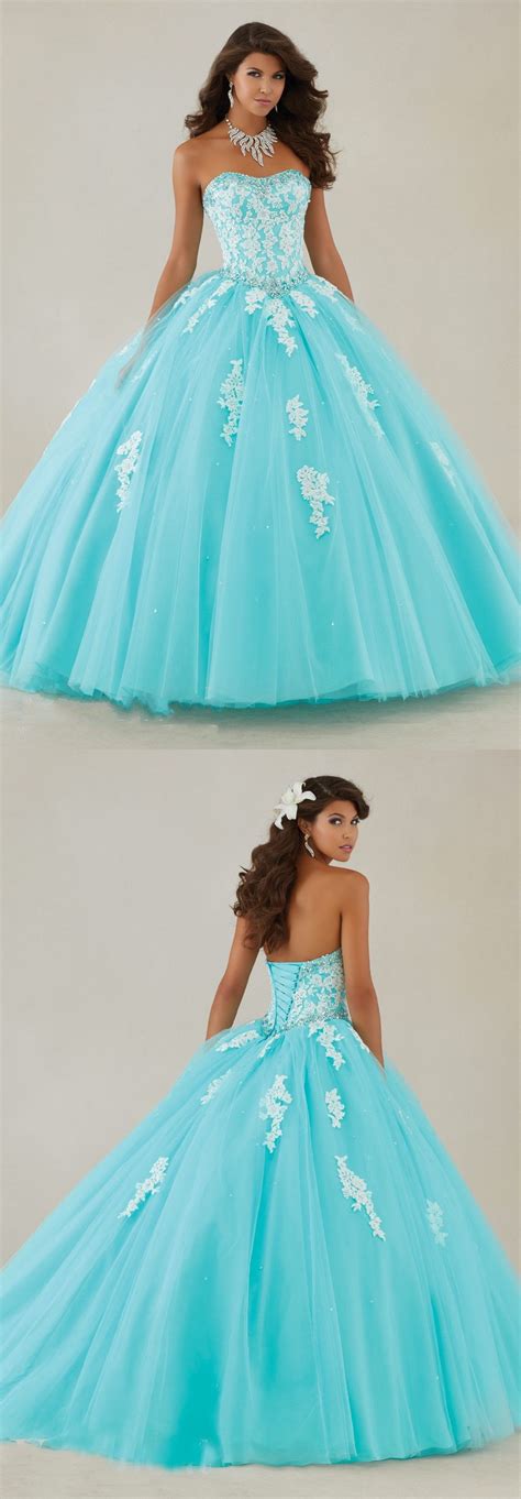 Blue Quinceanera Dresses,Ball Gown Dress,Appliques Quinceanera Dresses,Sweet 16 Dress, Ball ...