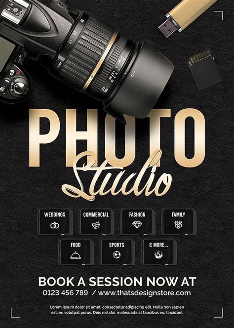 Photo Studio Flyer Template for Photoshop Design