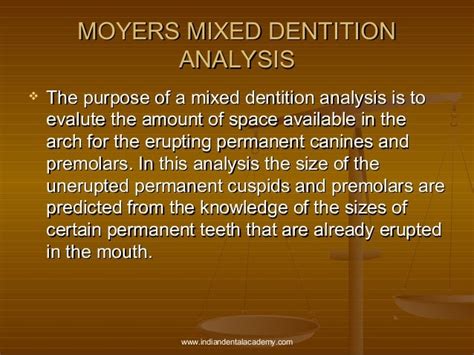 Mixed dentition analysis