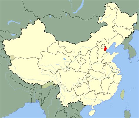 China Tianjin Location Map • Mapsof.net