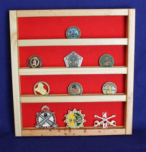 Military Unit Coin Pine/Poplar Wall-mount Display (20 coin) | Military coin display, Coin ...