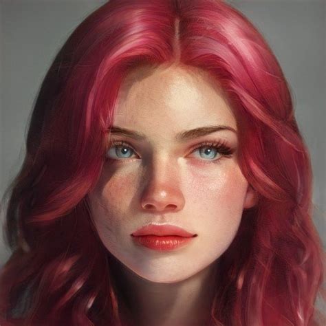 Portrait by miciangels - Artbreeder Red Hair Tan Skin, Yellow Hair, Skins Characters, Color Race ...