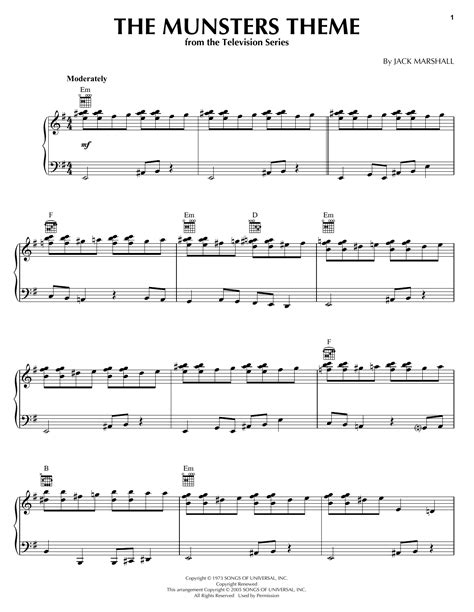 The Munsters Theme | Sheet Music Direct