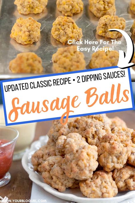 Sausage Balls with Two Dipping Sauces - Lana's Cooking