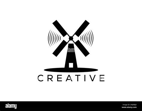 Futuristic windmill logo Stock Vector Images - Alamy