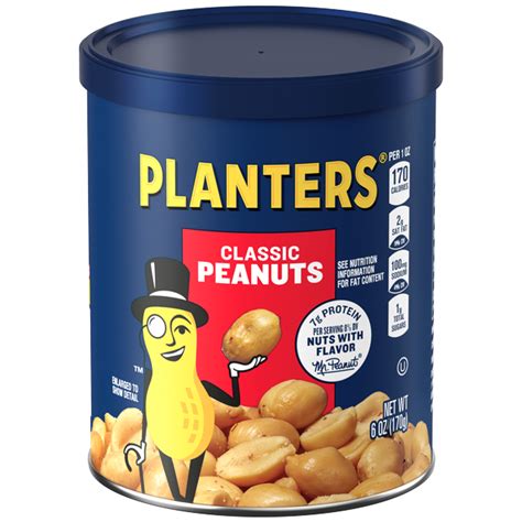 PLANTERS® Classic Peanuts, 6 oz can - PLANTERS® Brand