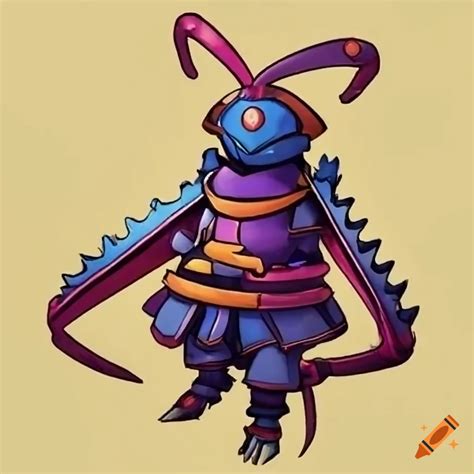 Bug samurai pokemon on Craiyon