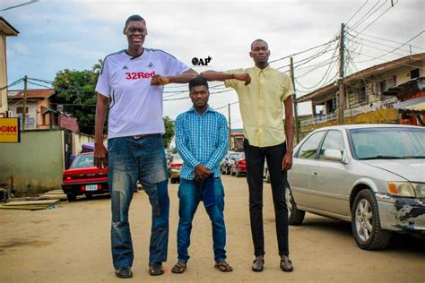 When the tallest model in Nigeria meets the tallest man in Nigeria (photos)