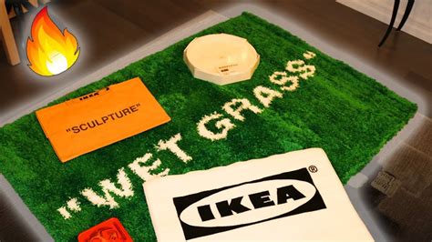 【スマデザイ】 Virgil Abloh×IKEA MARKERAD“WET GRASS”ラグ スマデザイ