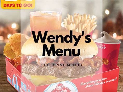 Wendy's Menu Philippines (2024) — Philippine Menus