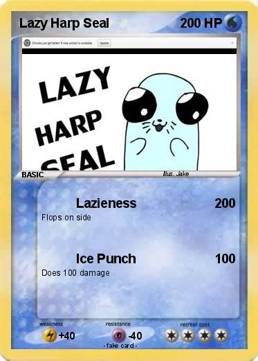 Pokémon Lazy Harp Seal - Lazieness - My Pokemon Card