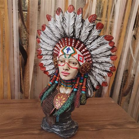 Native American Indian Woman Table Top Sculpture Indian - Etsy