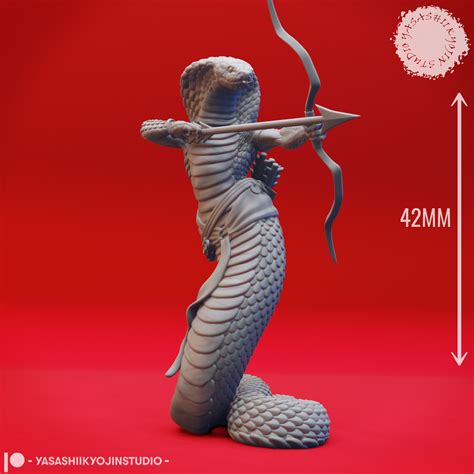 STL file Yuan-Ti Archer - Tabletop Miniature (Pre-Supported)・3D printable model to download・Cults