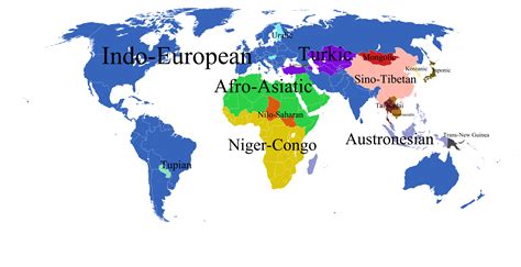 Countries by most common language family as a first language [OC][7759 ...