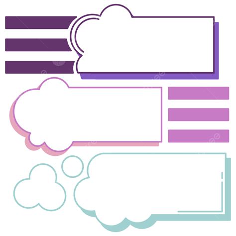 Purple Blue Pink Cloud Title Box Memo Note Illustration, Cloud, Text ...