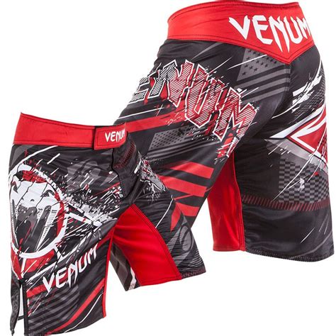 Venum ALL FLAGS Black/Red Fight Shorts