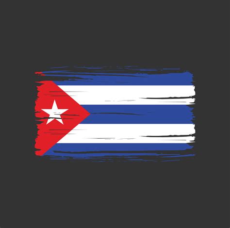 Cuba flag brush stroke. National flag 6078947 Vector Art at Vecteezy