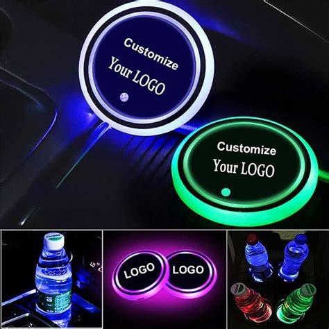 2X Super Bright Custom LED Cup Holder Lights|CarLEDLogo