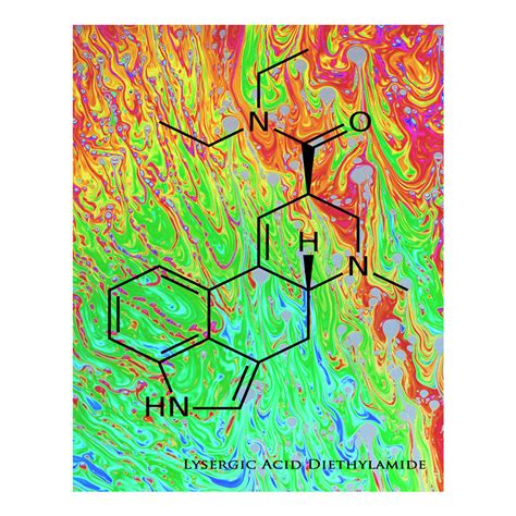 LSD Molecule Art Poster Print 12x8 Inches 30cm X 20cm - Etsy UK