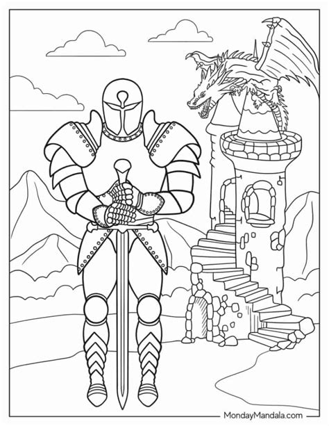 Printable Coloring Pages Of Knights