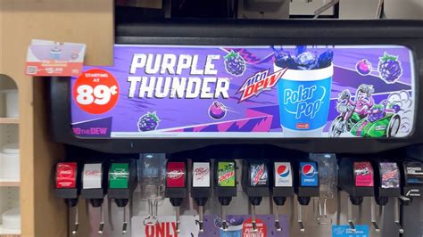 Purple Thunder Mountain Dew New Circle K Exclusive Fountain Drink Review - YouTube