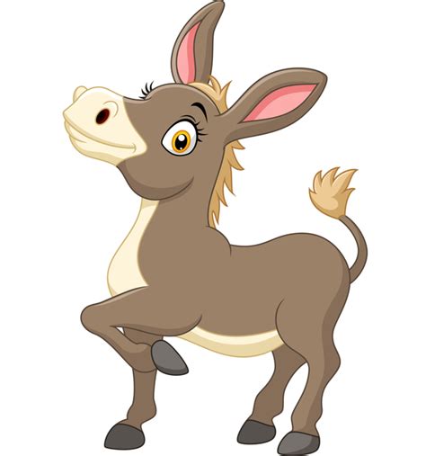 Little donkey cartoon vector free download