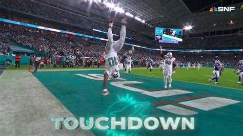 Miami Dolphins wide receiver Tyreek Hill caps his 13th touchdown catch ...