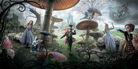 Alice in Wonderland 2010: 8K Ultra HD Magical Cast Wallpaper