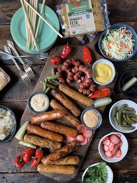 Applegate Sausage Board - nocrumbsleft | Recipe | Sausage, Sausage platter, Grilled platter