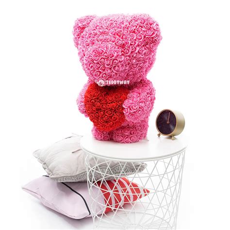 Pink Rose Teddy Bear 60 CM – 24 Inch – Ovi - Teddyway