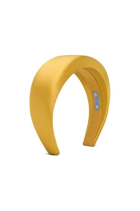 Prada Satin Headband - Yellow | Editorialist