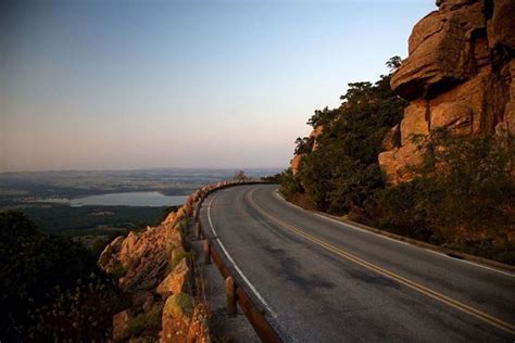 Ride to the top of Mt. Scott in the Wichita Mountain Wildlife Refuge near Lawton, OK. Oklahoma ...