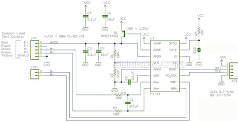 Load cell schematic diagram