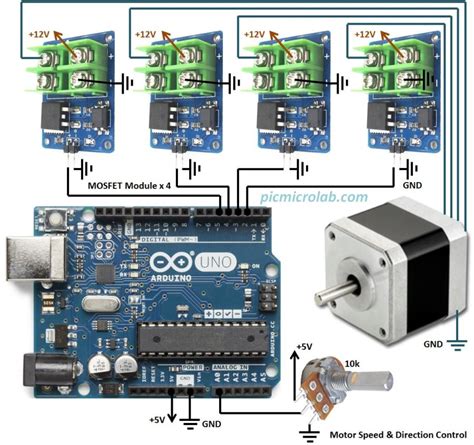 Arduino Stepper Motor Schematic