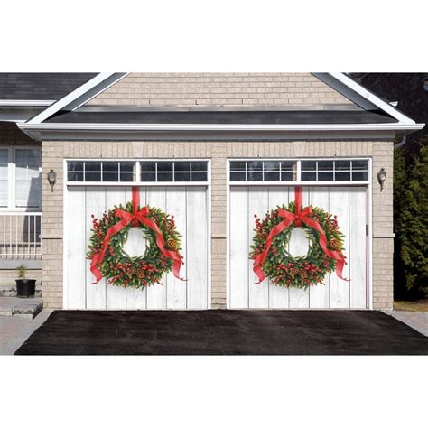 Christmas Wreath - Garage Door Banner 16' x 8' Double by Fathead ...