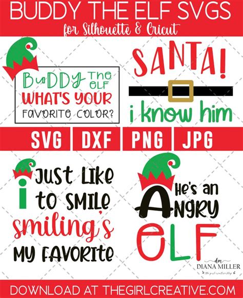 FREE Buddy the Elf SVG Bundle | Buddy the elf, Elf movie quotes, The elf