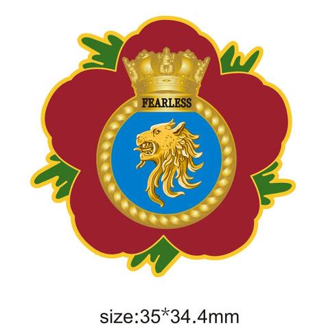 HMS Fearless Royal Navy Amphibious Assault Ship Crest Lapel Pin ...