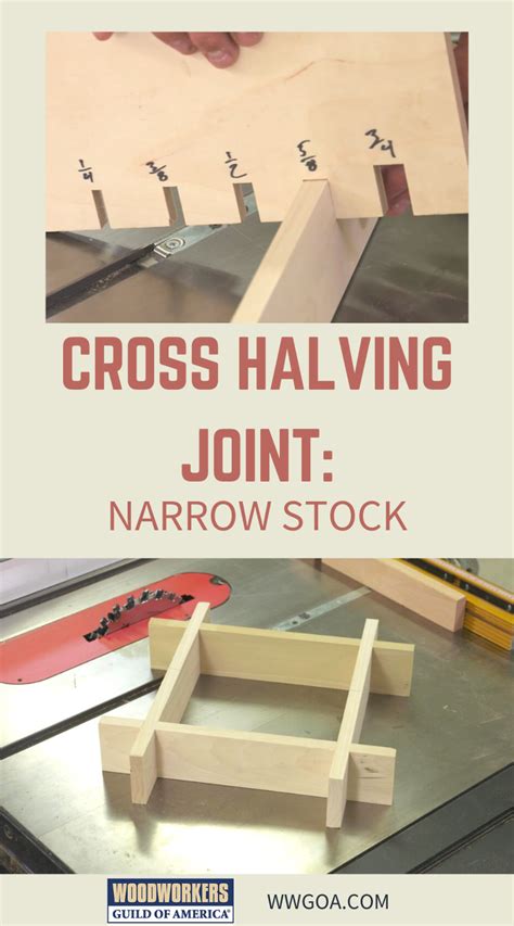 Cross Halving Joint: Narrow Stock | Woodworking projects diy, Woodworking techniques, Woodworking