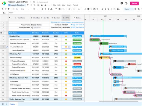 Product Roadmap with Kanban | Templates from Spreadsheet.com