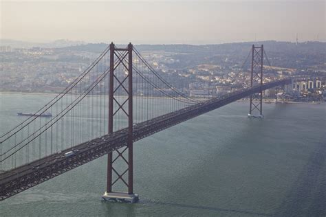 Portugal, Bridge, 1080P, Almada, Sunset, Tagus river, 25 de Abril Bridge, Sunlight, Tagus, Ship ...