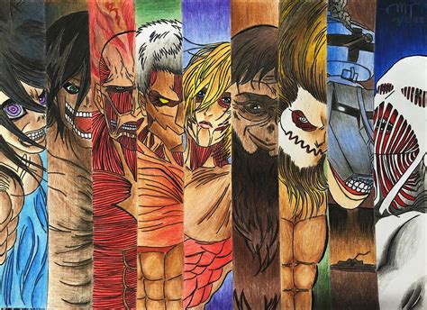 [Manga Spoiler!] Nine Titans Drawing. : r/attackontitan