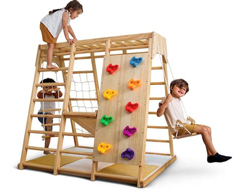 Buy Avenlur Magnolia Indoor Playground 7-in-1 Jungle Gym Montessori ...