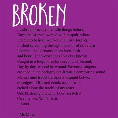 Broken | Poem | Ms Moem | Poems. Life. Etc.