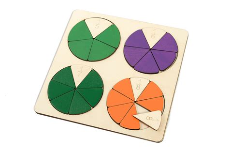 Fraction Circles Montessori Math Material Learn Fractions - Etsy